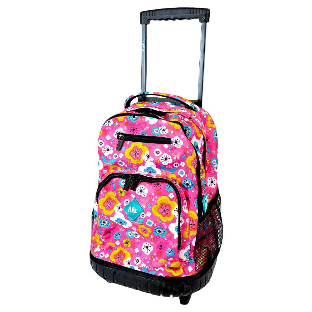 Mochila Alentino Flower Con Ruedas 18"