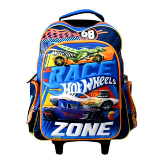 Mochila Hotwheels 3D Zone Con Luces y Ruedas de 17"