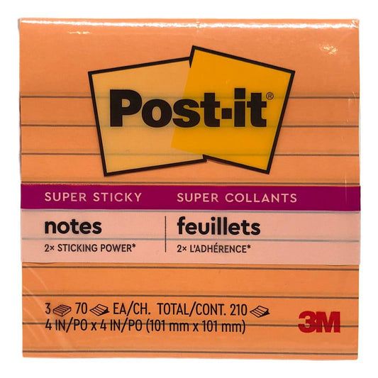 Notas Adhesivas Post-It Super Sticky 3 Colores