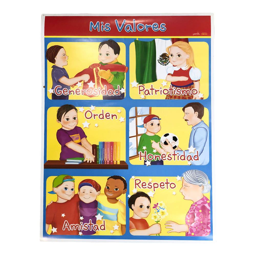 Poster Escolar Granmark Mis Valores 70 cm x 50 cm