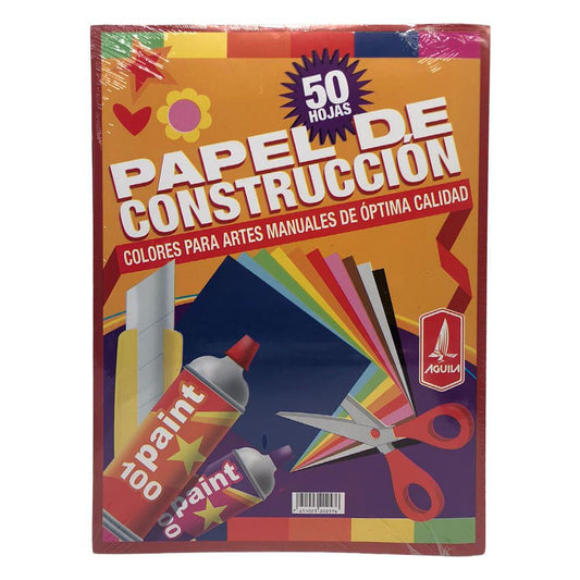 Papel de Construcción Águila 50 Hojas 9" x 12" - Surtido
