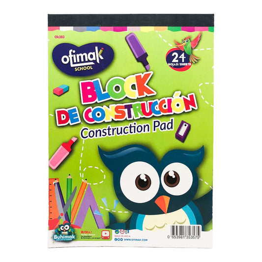 Papel de Construcción Ofimak 24 Hojas - Surtido
