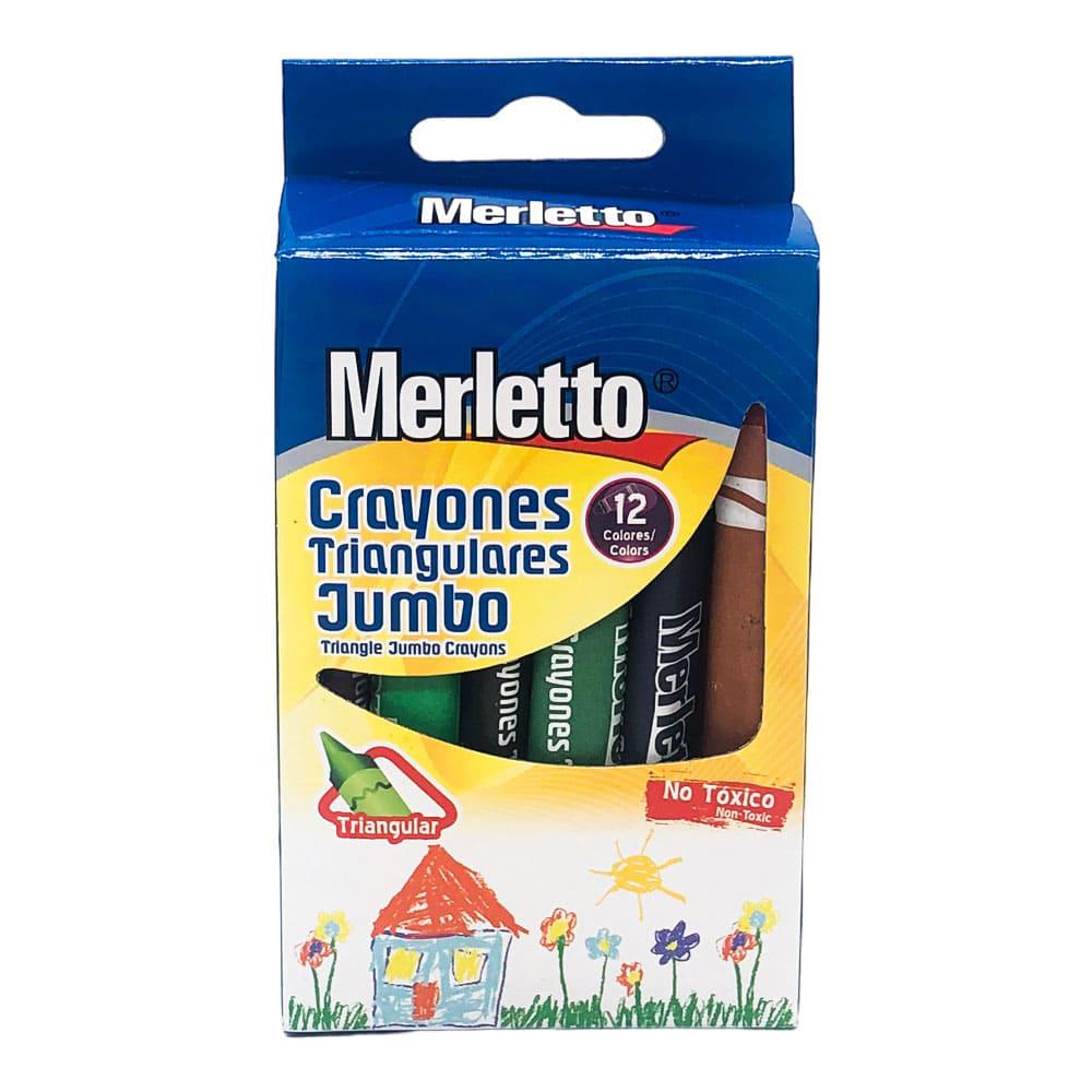 Crayones Jumbo Merletto Triangular 12 Colores