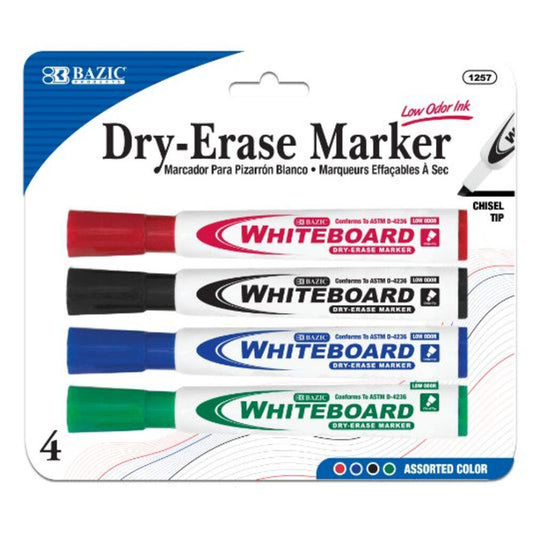 Marcadores Bazic para Tablero Dry Erase X4 -Surt