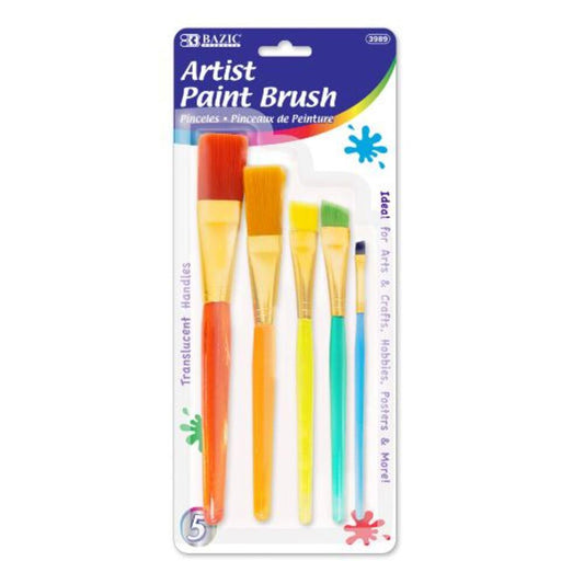 Pinceles Bazic X5 Colores -Surt