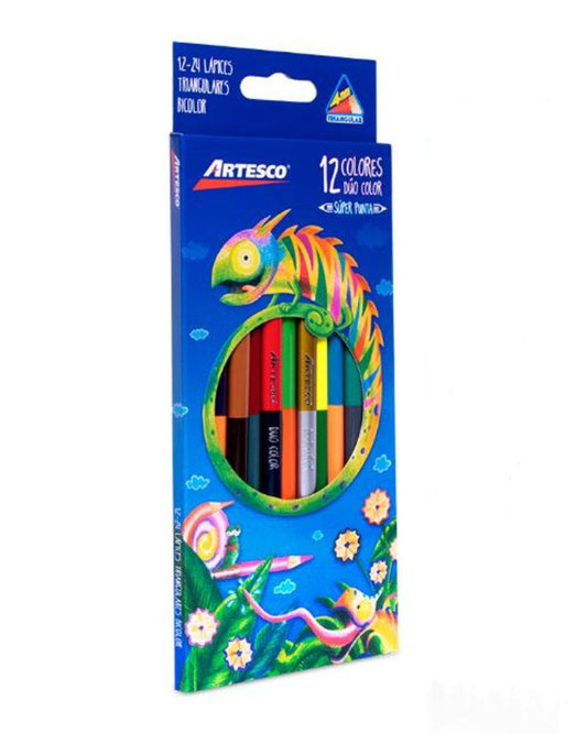 Lápices de Colores Artesco Triangulares Doble Punta