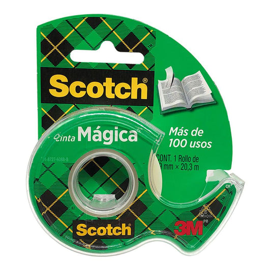 Cinta Adhesiva Scotch Mágica Con Dispensador