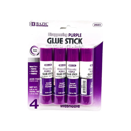 Goma En Barra Lavable Bazic 4 Unidades Morado