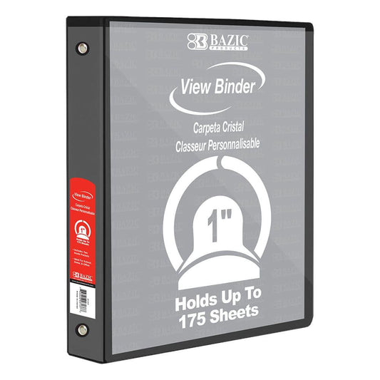 Portafolio Plástico Bazic Con Bolsillos Negro