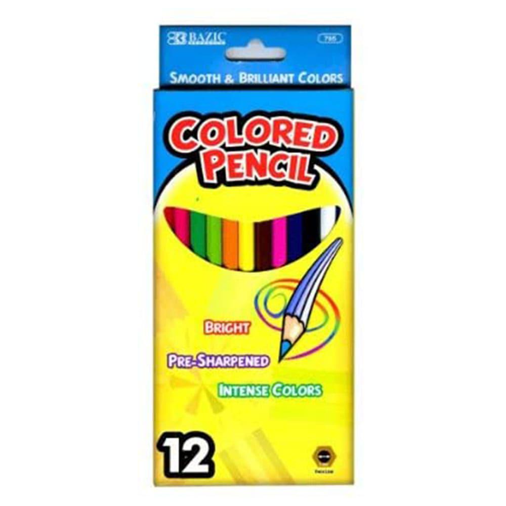 Lápices de Colores Bazic 12 Piezas