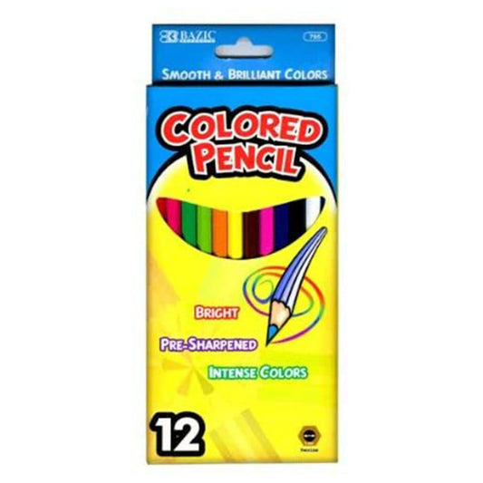 Lápices de Colores Bazic 12 Piezas