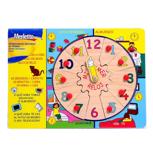 Rompecabezas de Madera Merletto Diseño de Reloj