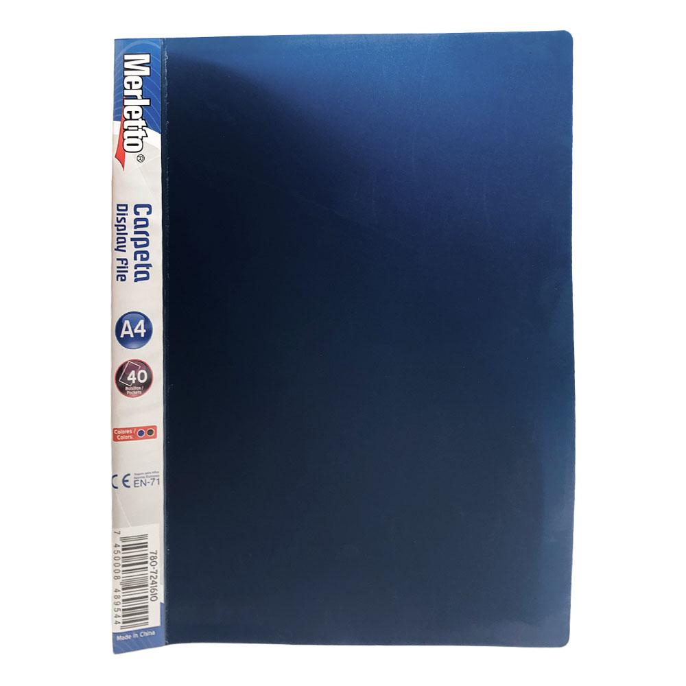 Carpeta Merletto Con 40 Hojas Protectoras A4 - Surtido