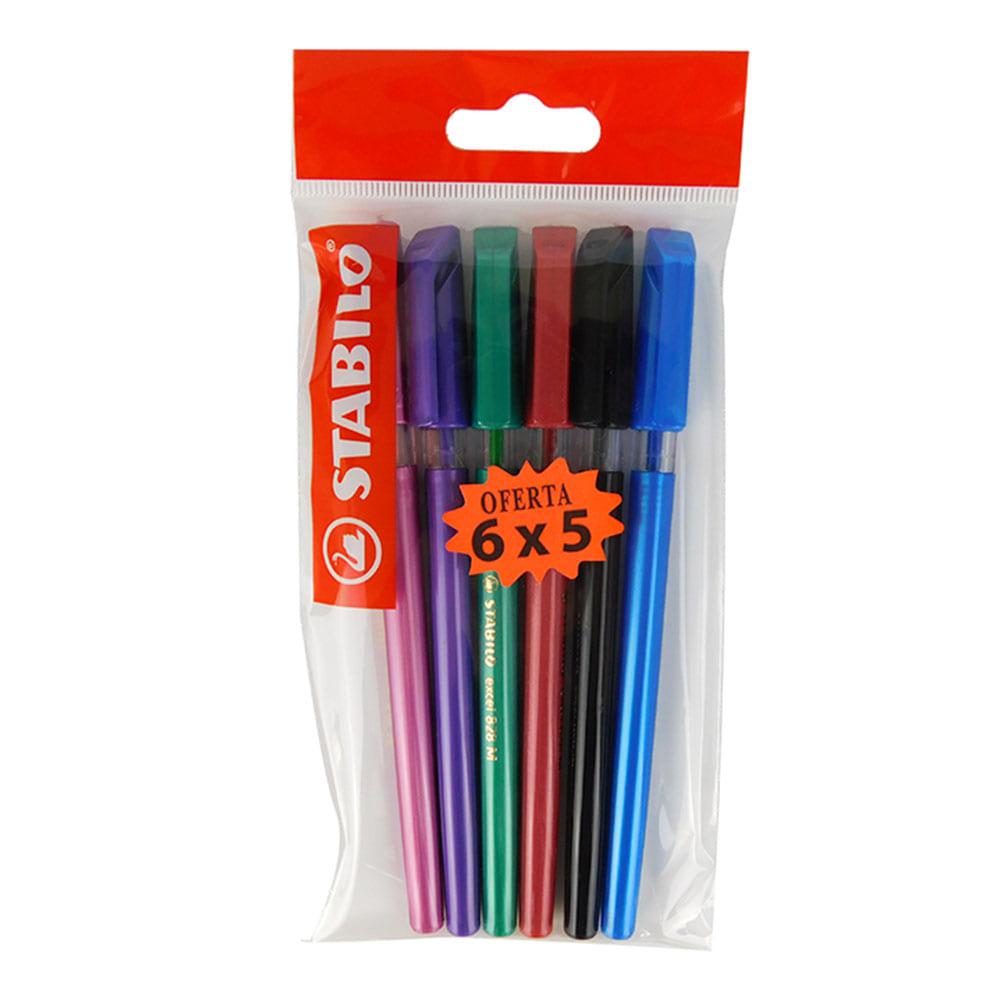 Bolígrafos Stabilo 6 Piezas