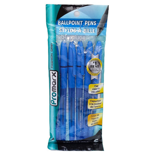 Bolígrafos Promarx Azul 6 Piezas