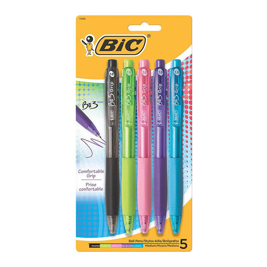 Bolígrafo Bic Retráctil 5 Piezas