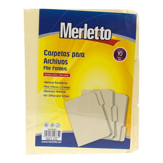 Folder Manila Merletto A4 10 Unidades