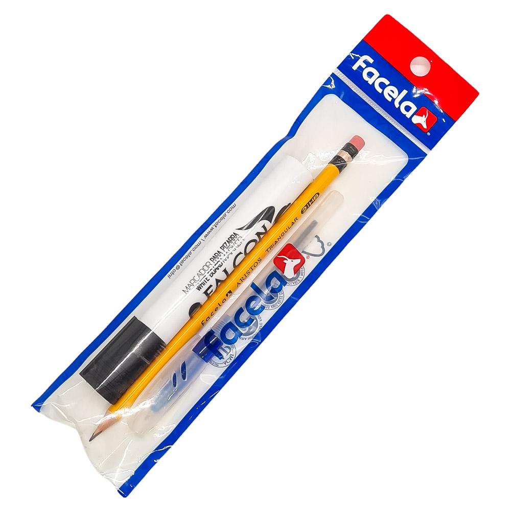 Set de Útiles Escolares Facela 3 Piezas