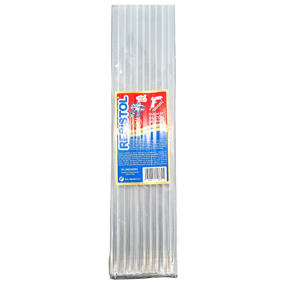 Goma Silicona Resistol Barra Delgada 10 Piezas