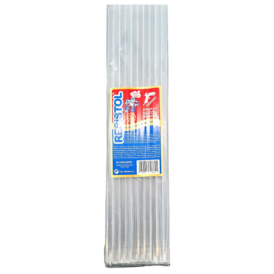 Goma Silicona Resistol Barra Delgada 10 Piezas