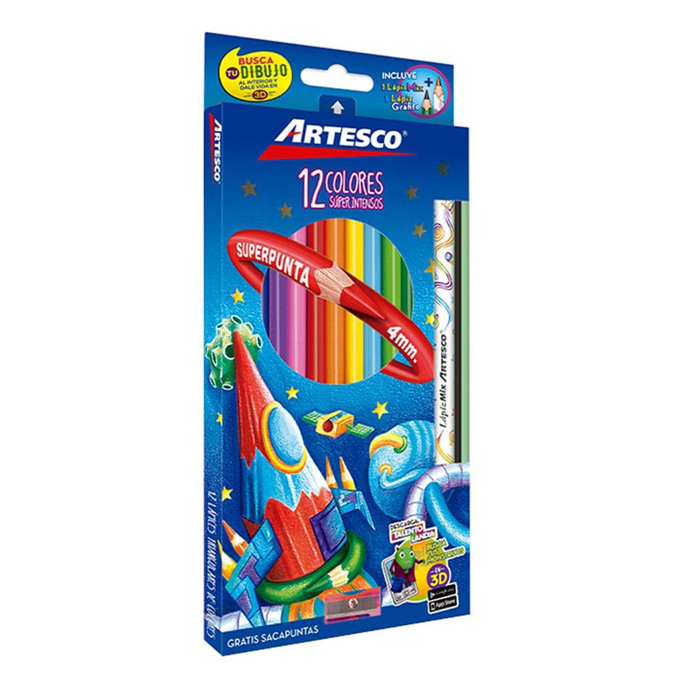Lápices de Colores Artesco Triangular 12 Piezas