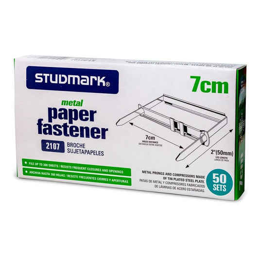 Gancho de Metal Studmark Para Folder 7 cm 50 Piezas