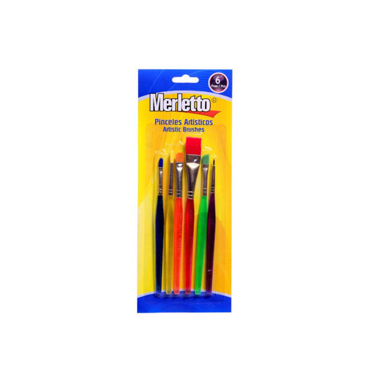 Pinceles Artísticos Merletto 6 Piezas