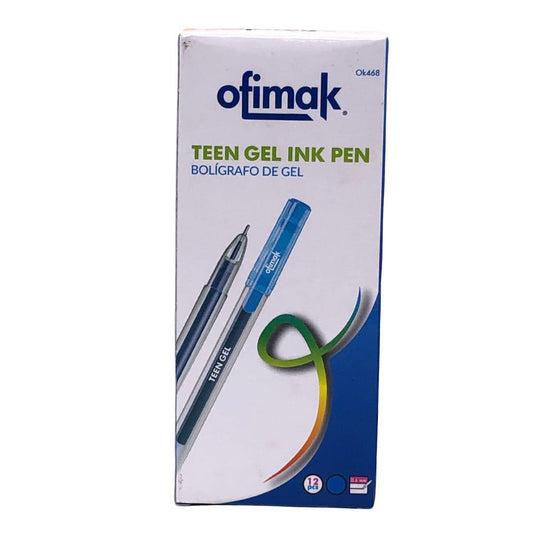 Bolígrafo en Gel Ofimak Azul 12 Piezas