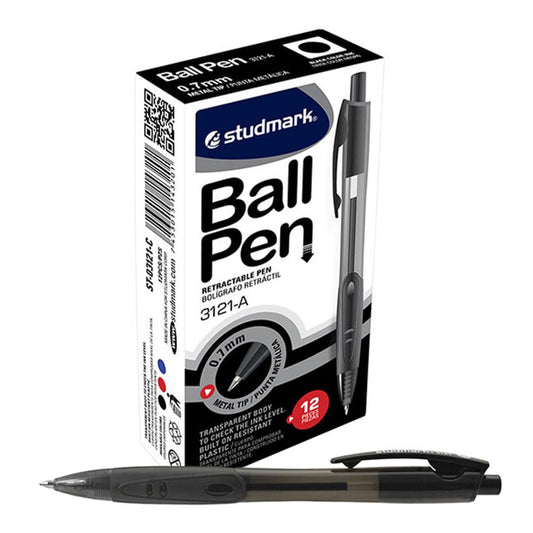 Bolígrafo Studmark Negro de 12 Piezas