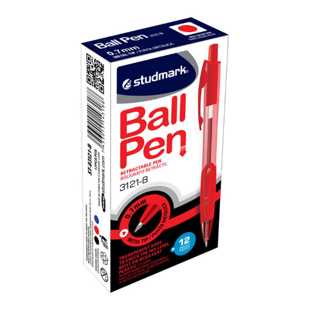 Bolígrafo Studmark Rojo de 12 Piezas
