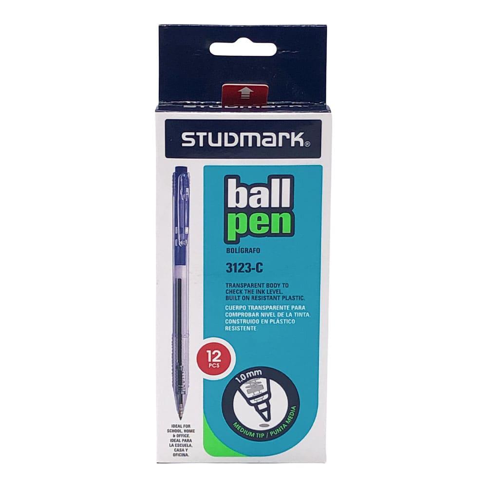 Bolígrafo Studmark Azul 12 Piezas