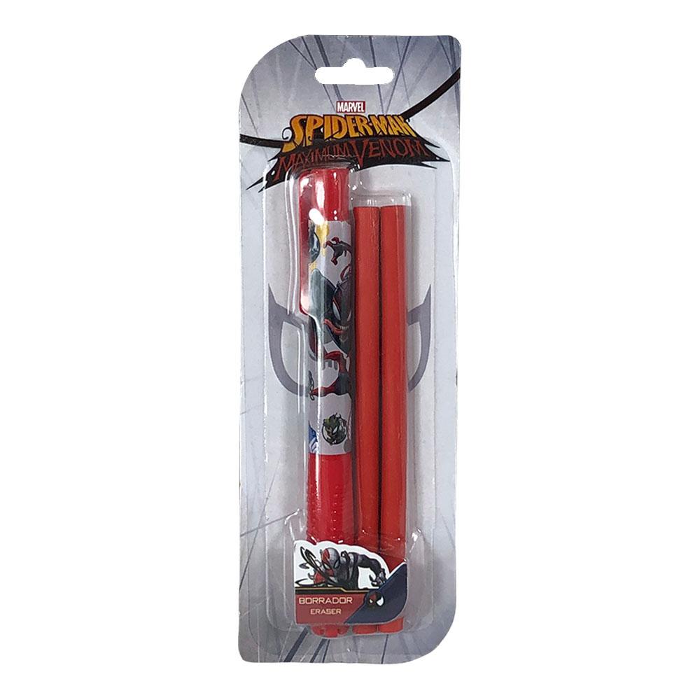Borrador Retráctil Con Repuesto Spiderman