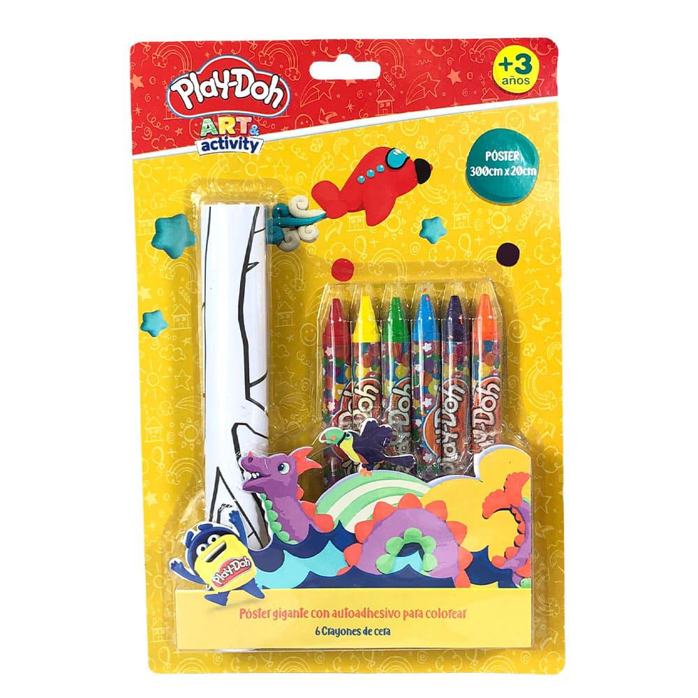 Crayones Con Poster Play-Doh 7 Piezas