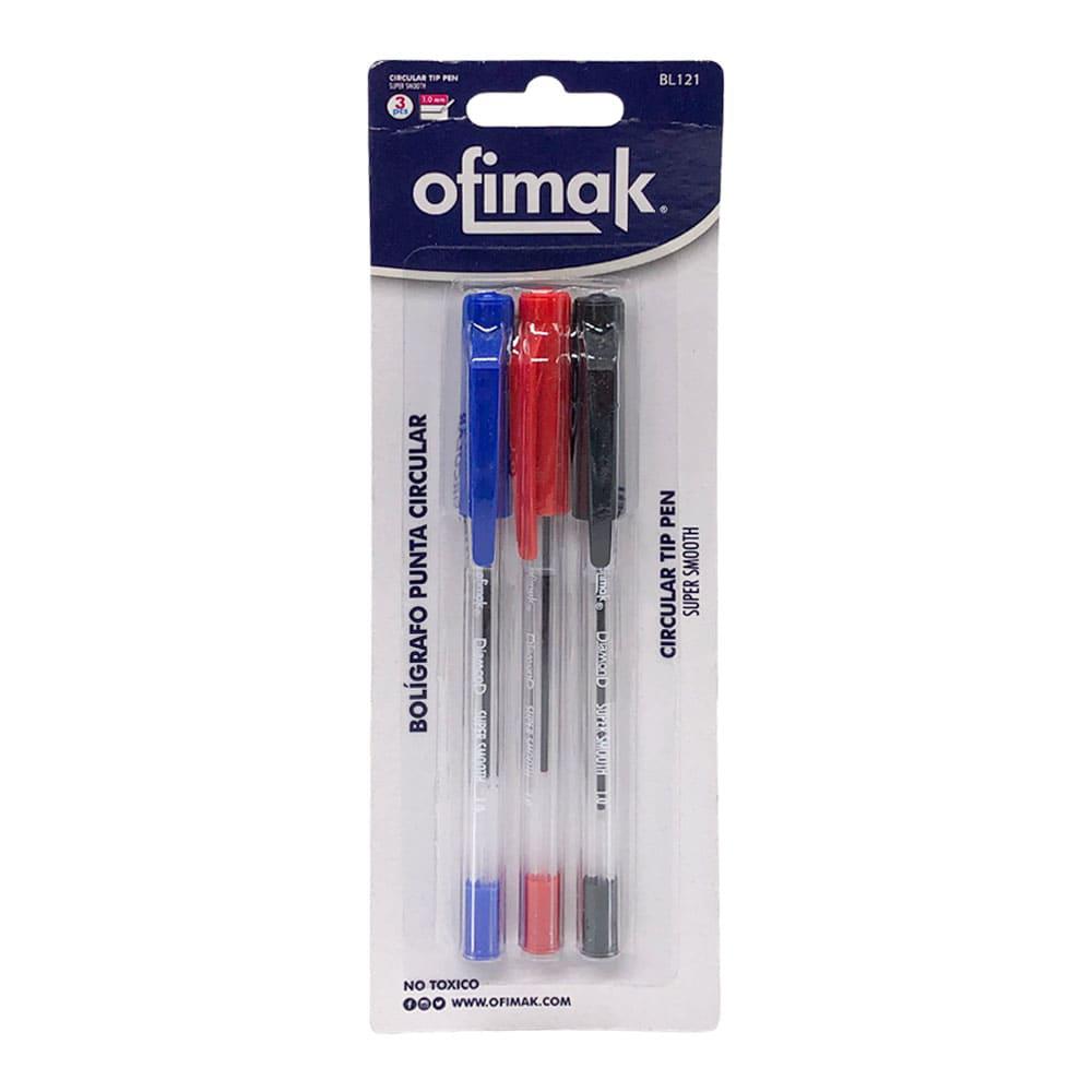 Bolígrafo Super Smooth Ofimak 3 Piezas