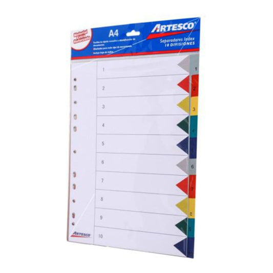 Separadores 10 Divisiones A4 Artesco