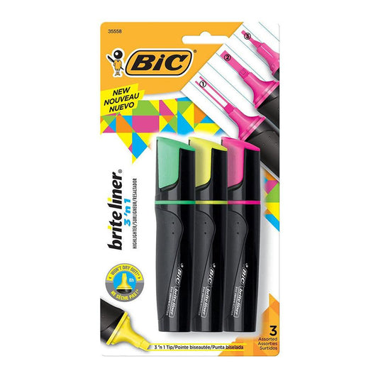 Resaltador 3 en 1 Bic 3 Piezas