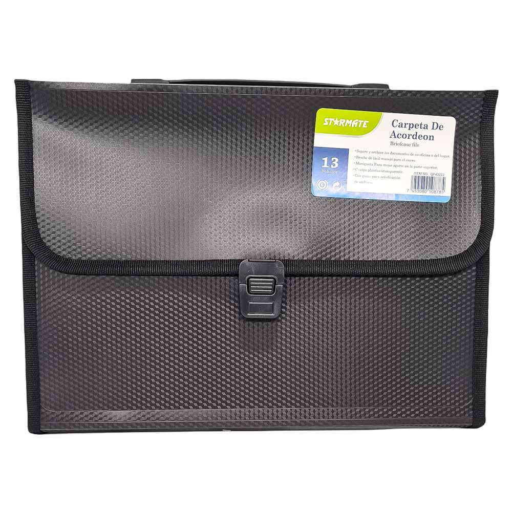 Carpeta de Acordeón Starmate de Plástico Con 13 Bolsillos - Surtido