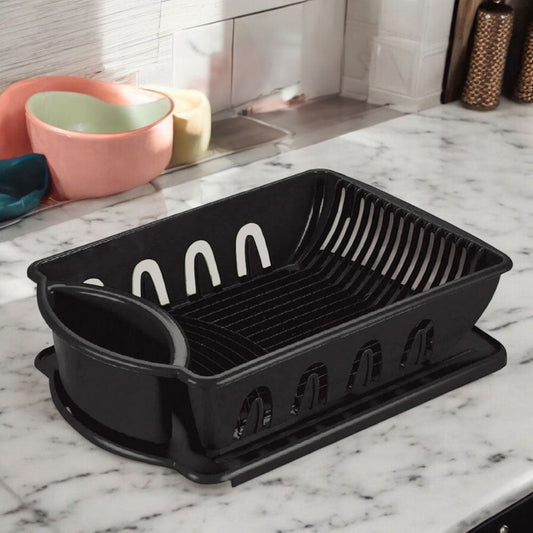 Escurridor de Platos Sterilite de Plástico / Con Bandeja / Negro - Sterilite - Titan.com.pa - 73149064196
