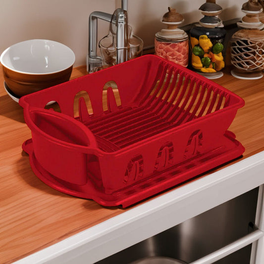 Escurridor Sterilite de Plástico / 6 Portavasos / Rojo - Sterilite - Titan.com.pa - 73149621580