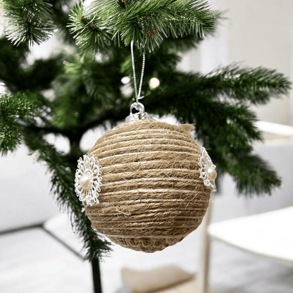 Esfera Navideña Decorada 8 Cm Dp12 Natural - Miro Christmas - Titan.com.pa - 7450206125275