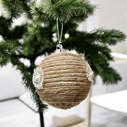 Esfera Navideña Decorada 8 Cm Dp12 Natural - Miro Christmas - Titan.com.pa - 7450206125275