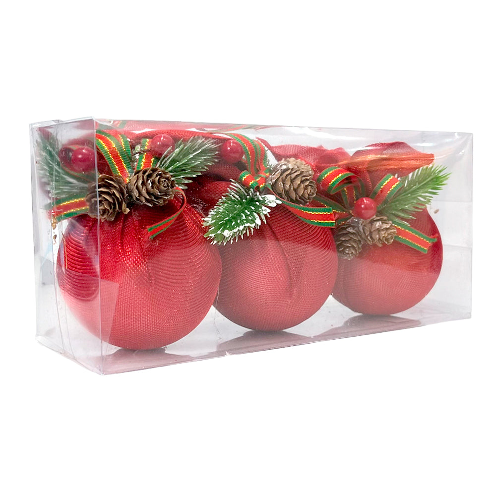 Esferas Decorativas Navideñas / Christmas Elegance / Set 3 Piezas Surtidas