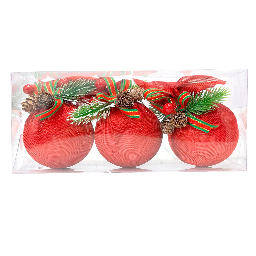Esferas Decorativas Navideñas / Christmas Elegance / Set 3 Piezas Surtidas