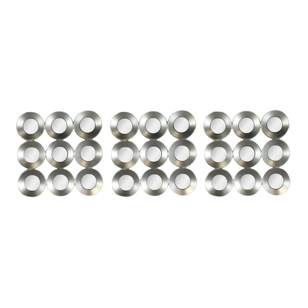 Espejo Decorativo Elico 9.5" x 9.5" 3 Piezas - Surtido