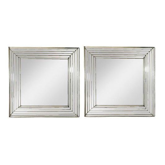 Espejo Decorativo Elico de 16" x 16" 2 Piezas
