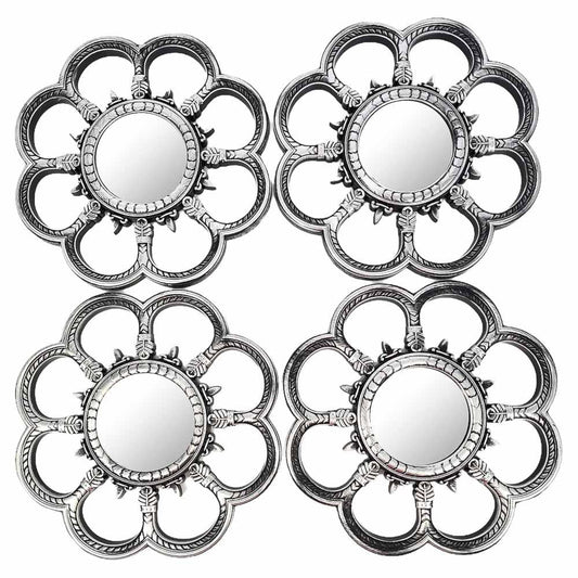 Espejos de Plástico Decorativos Elico de 10" Set de 4 Piezas - Surtido