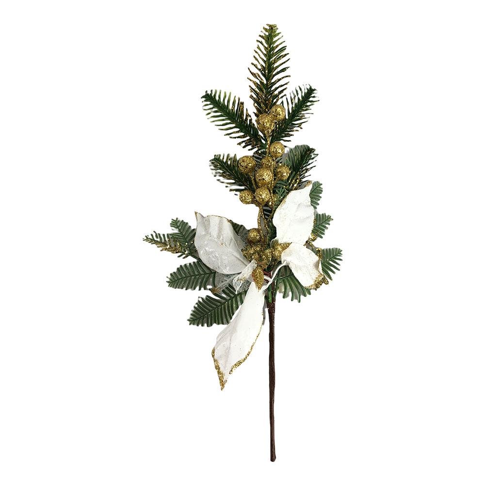 Espiga con Flor Navideña Montefiori Christmas 40 cm