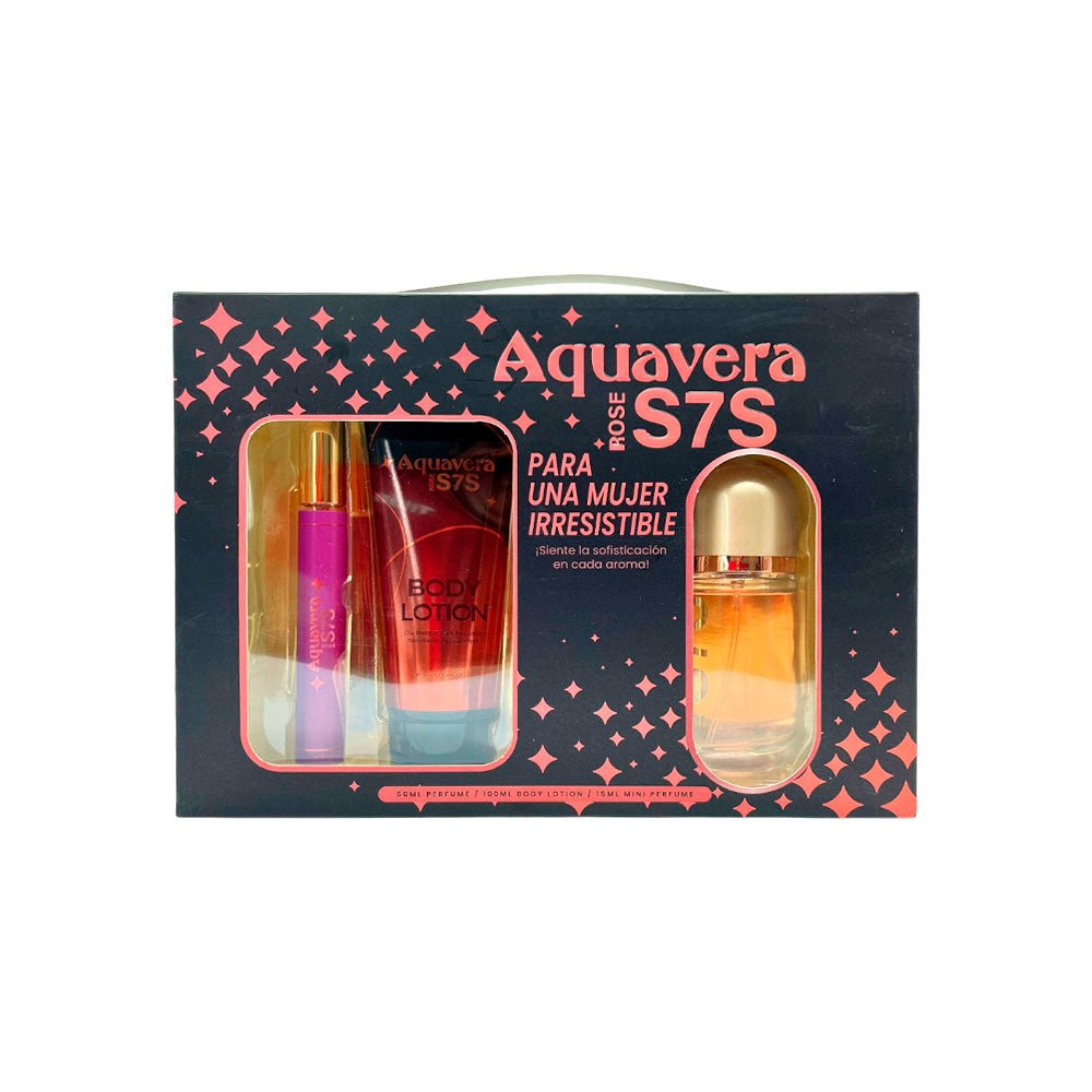 Estuche Perfume Aquavera S7S Rose 3 Piezas - Aquavera - Titan.com.pa - 7453083105293