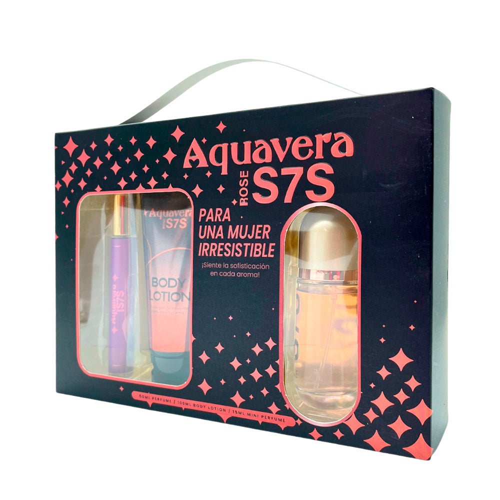 Estuche Perfume Aquavera S7S Rose 3 Piezas - Aquavera - Titan.com.pa - 7453083105293