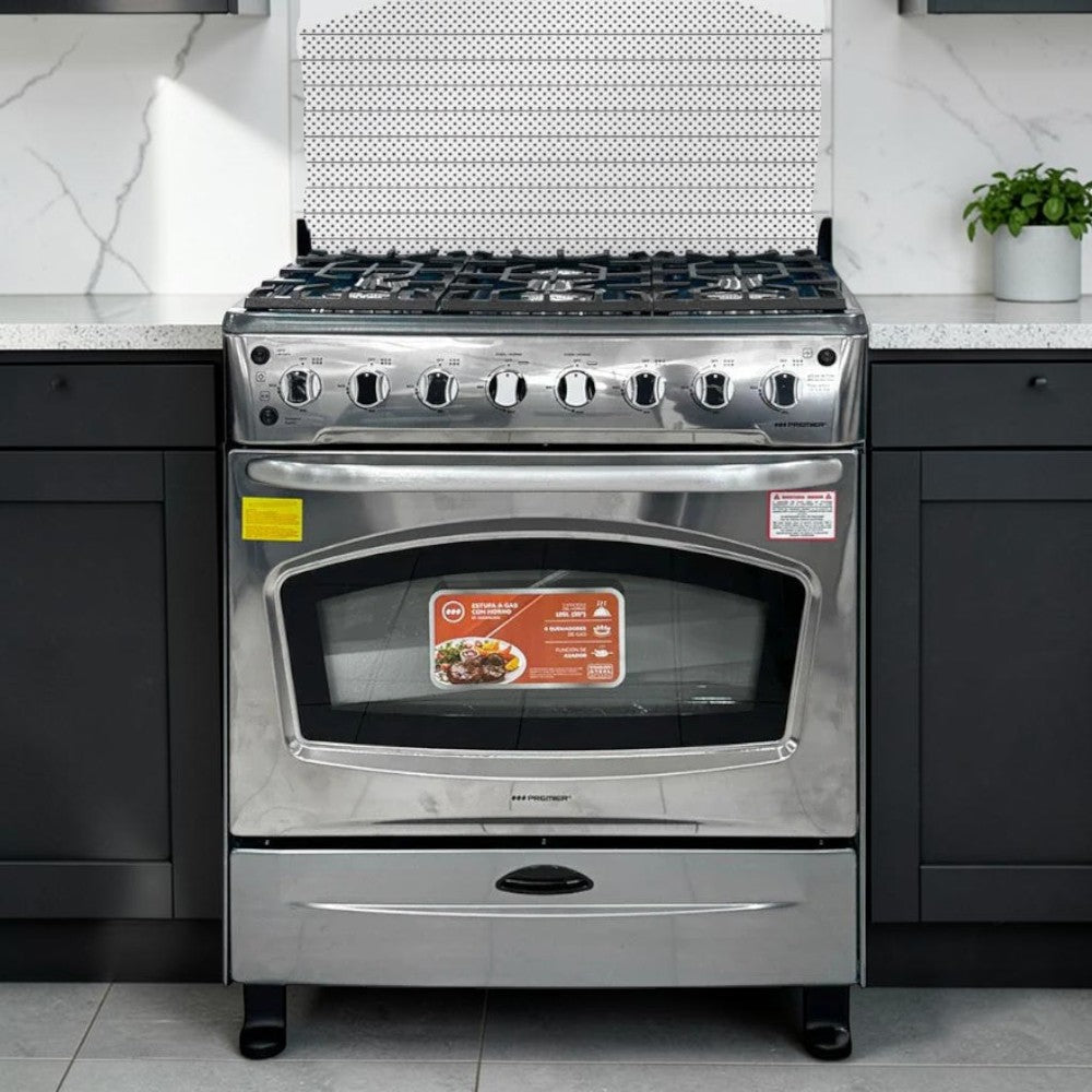 Estufa A Gas 30" / 6 Quemadores / Horno de Gas / Acero Inoxidable - Premier - Titan.com.pa - 7453064748013